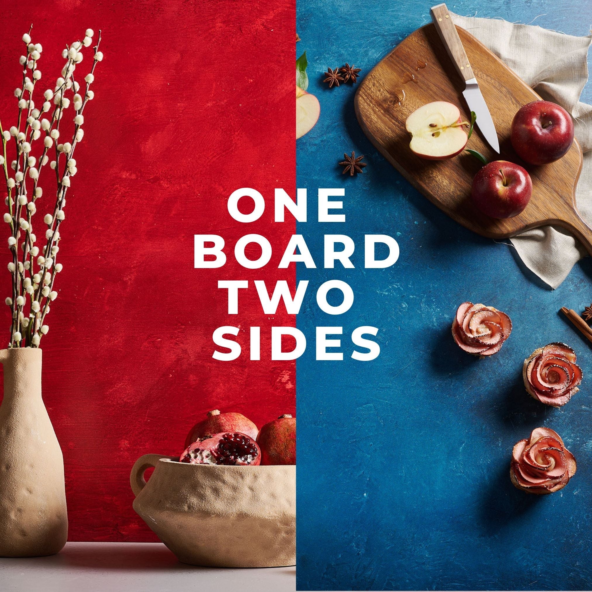 V-Flat Cobalt Blueberry/Cranberry Crimson - XL Duo Board, both sides shown.