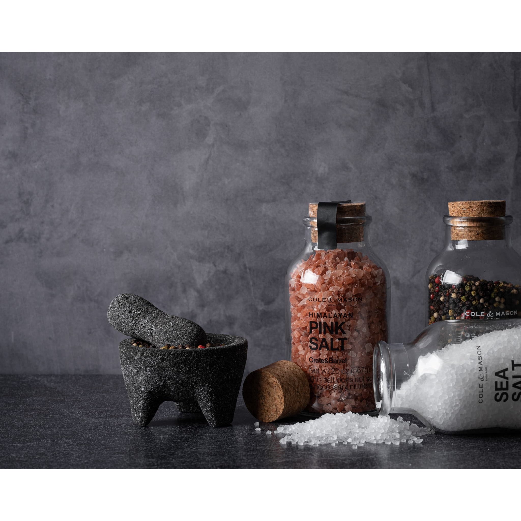 V-Flat Iced Concrete/Midnight Cement - XL Duo Board with salt being photographed.