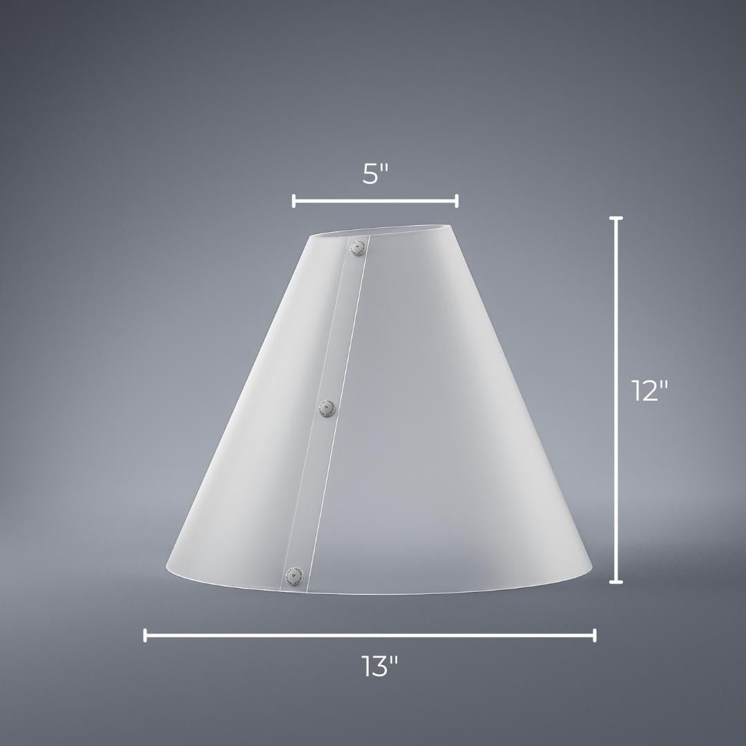 Dimensions image for the V-Flat Light Cone - Medium.