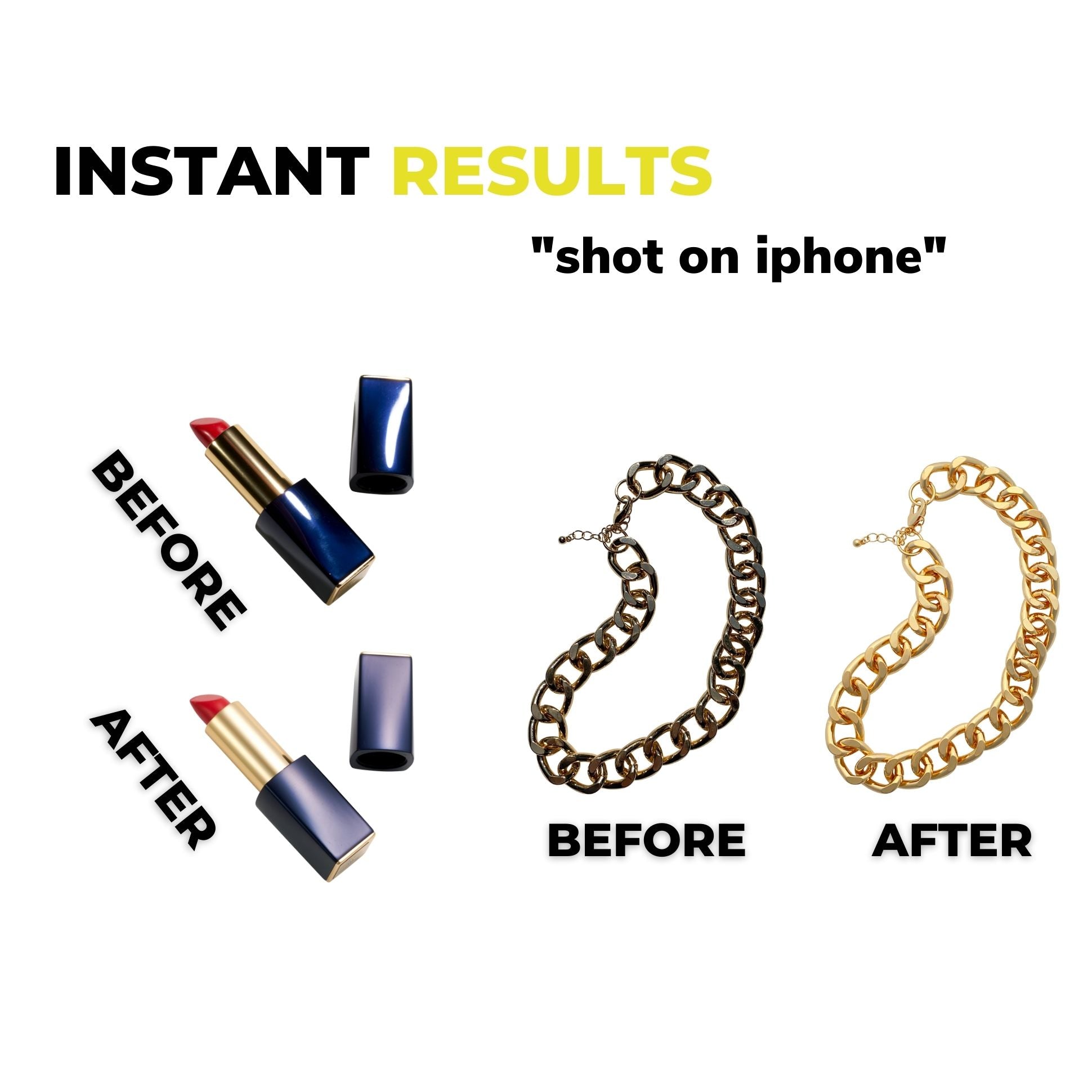 Before/After image using the V-Flat Light Cone - Phone.