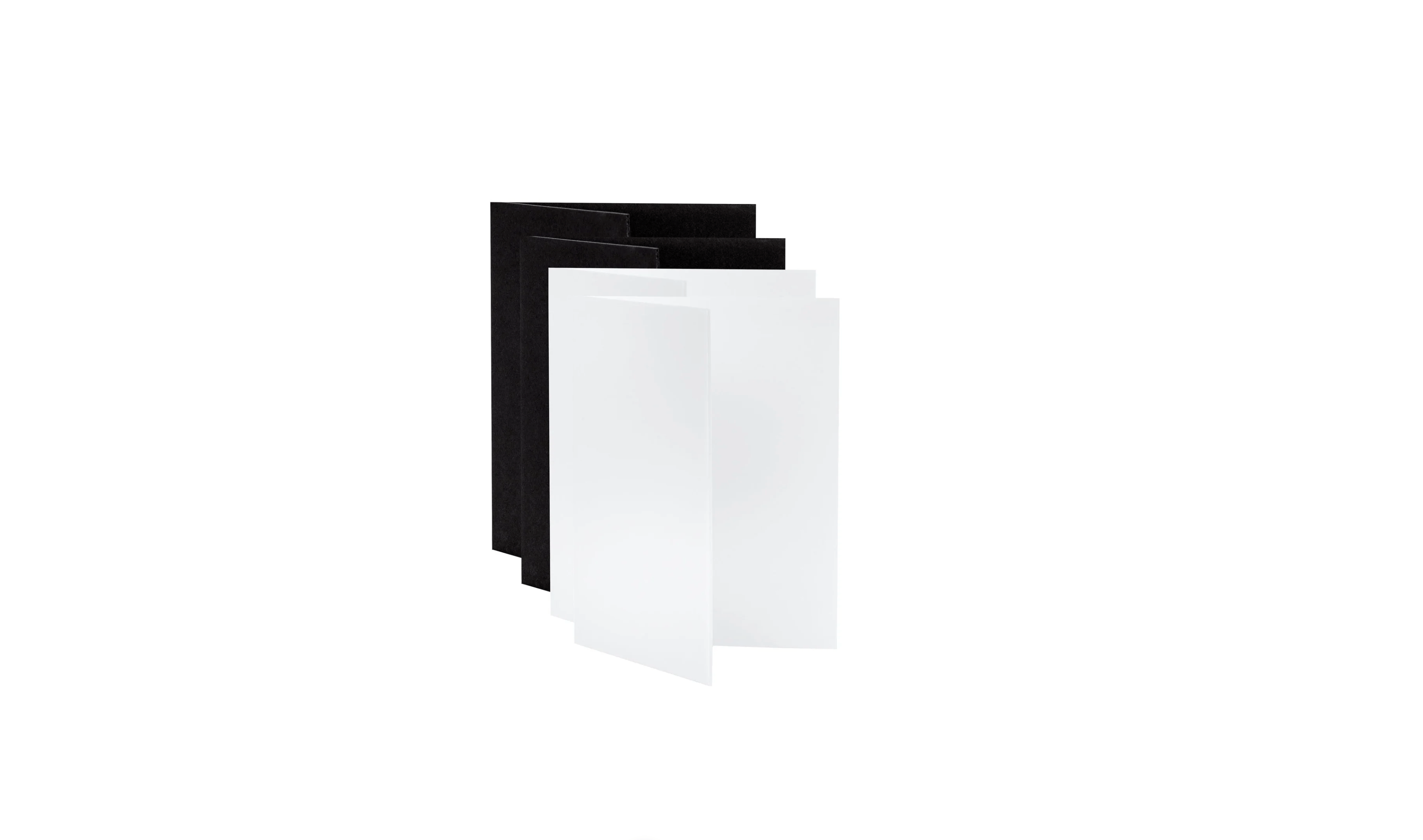 V-Flat Tabletop V-Flats - Small (12’'X18'') 2x white 2x Black