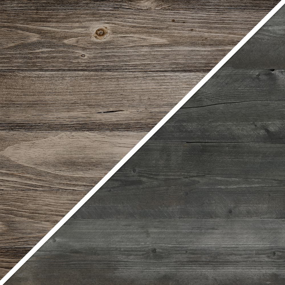 V-Flat Vintage Oak/Ink Hardwood - XL Duo Board with both sides shown.