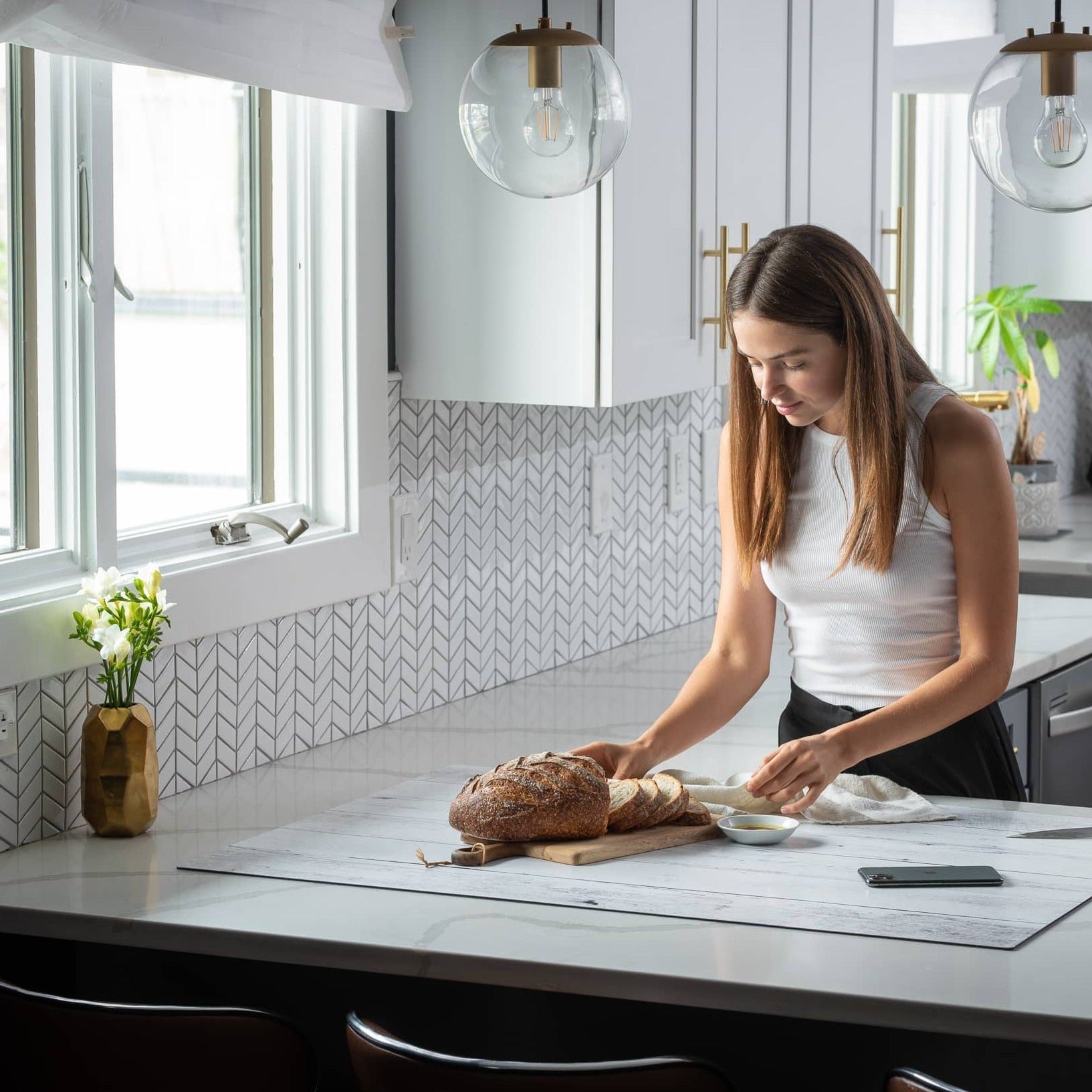 Whitewash/Hickory Planks - XL