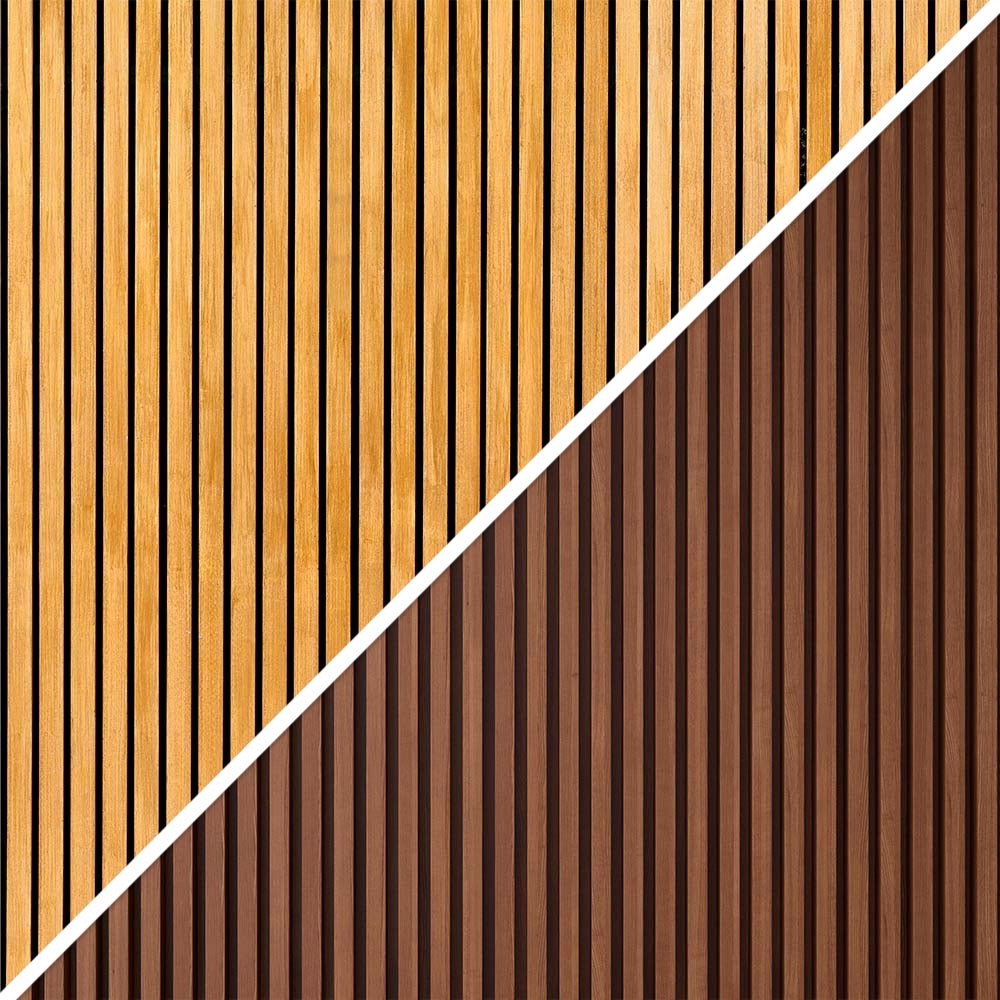 V-Flat Wood Slats Light/Wood Slats Dark - XL Duo Board shown fully with both sides.