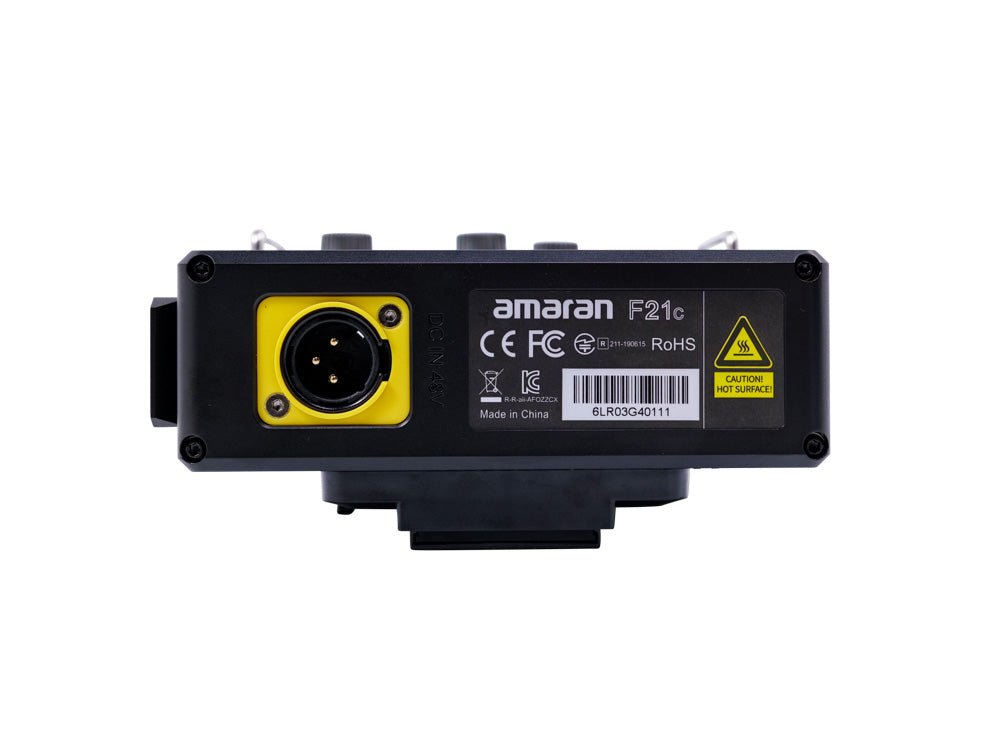 Connection Port and bottom of Amaran F21c.