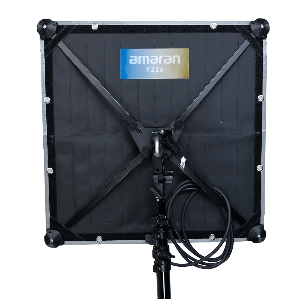 Rear view of Amaran F22x LED Panel light on a transparent background.