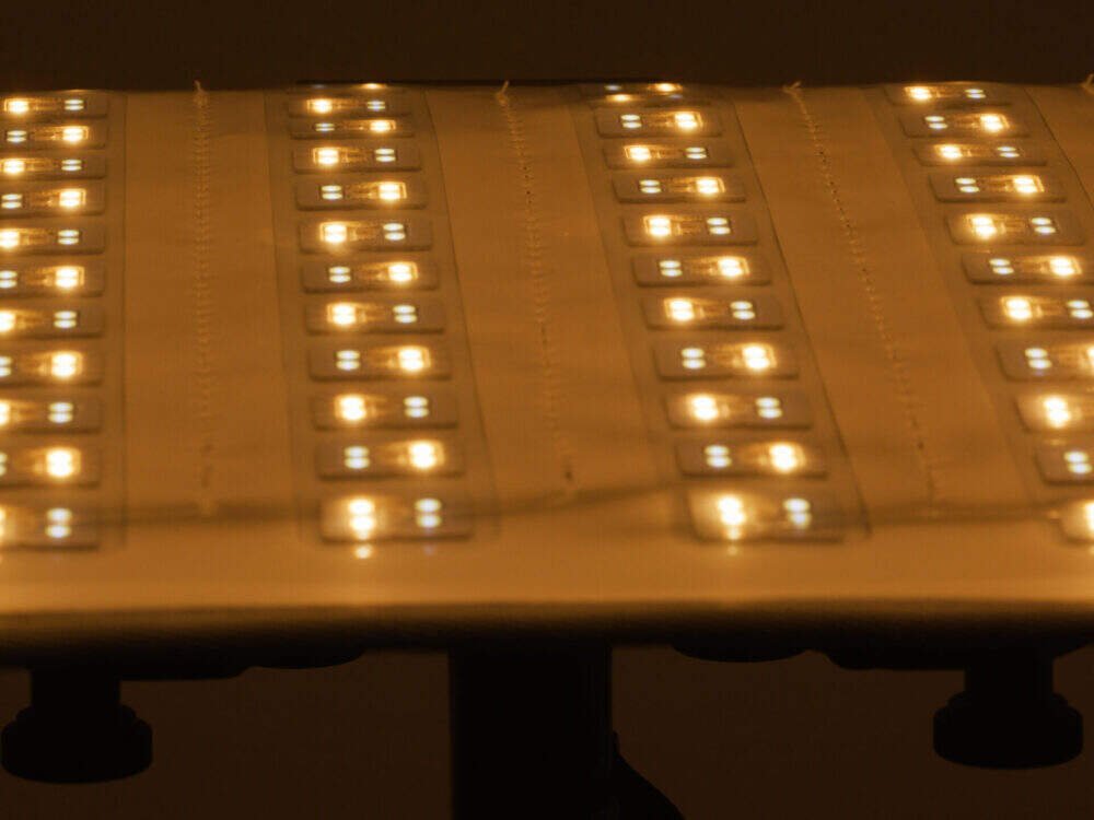 Low angle of an Amaran F22x LED Panel.