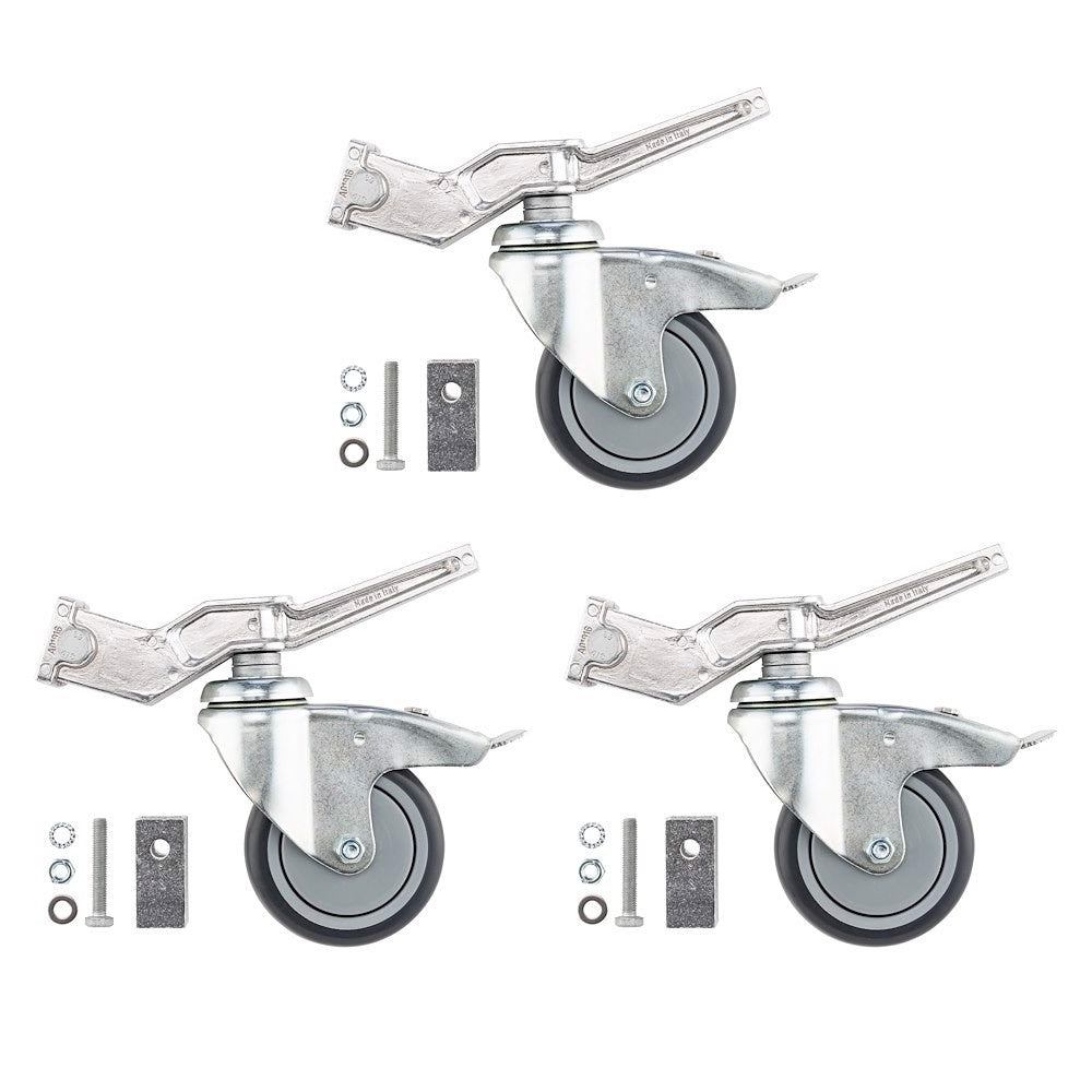 Set of 3 Heavy Duty Wheels for Manfrotto/Avenger Square Legs of 20x20mm and 25x25mm