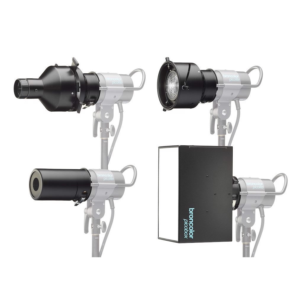 Broncolor Picolite Accessori Kit With Projection attachment for Picolite, Fresnel, Grid Set And Picobox
