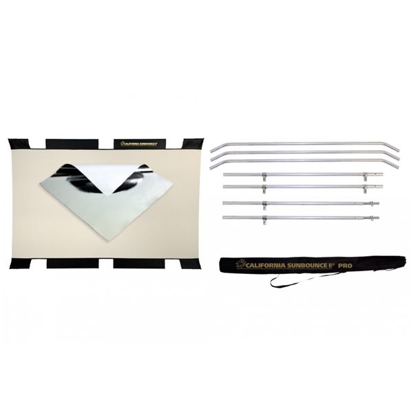 California Sunbounce Sun-Bouncer Pro 4x6' Kit - Silver / White (Open box).
