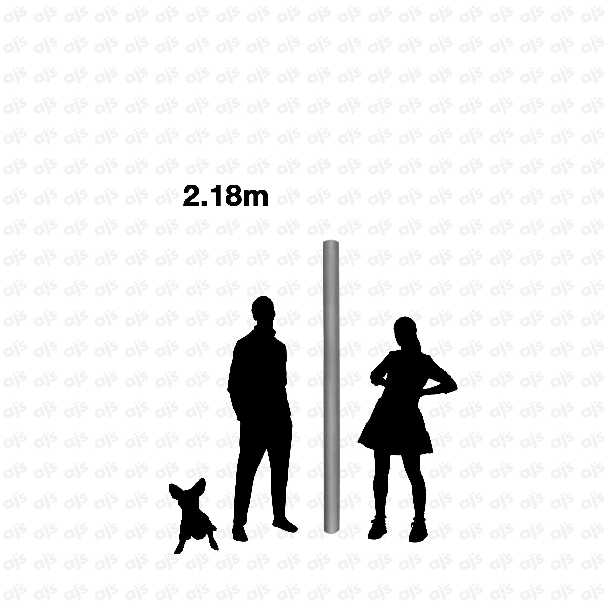 2.18m Storm Grey height context.