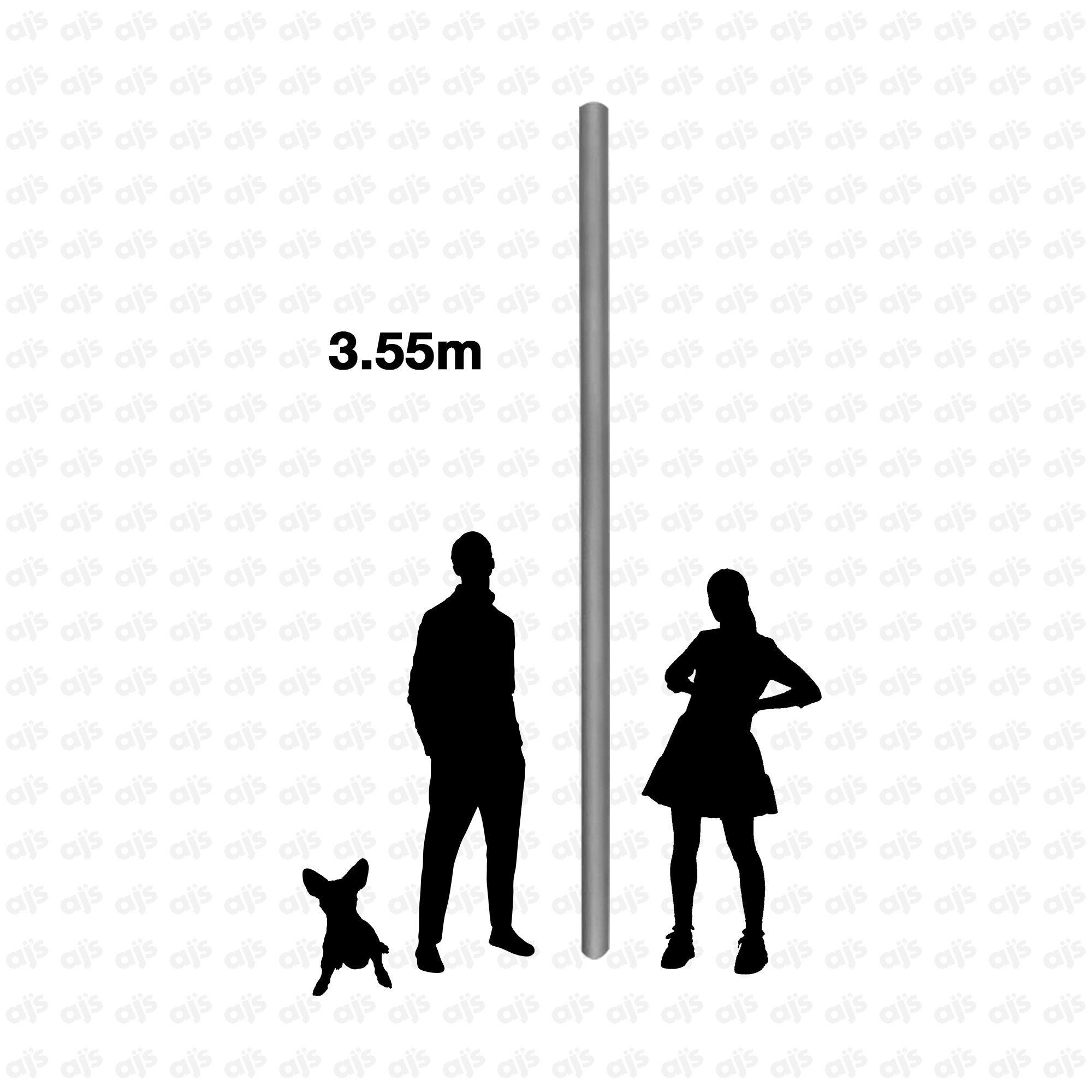 Height perspective for a 3.55m roll of Colorama Background Paper.