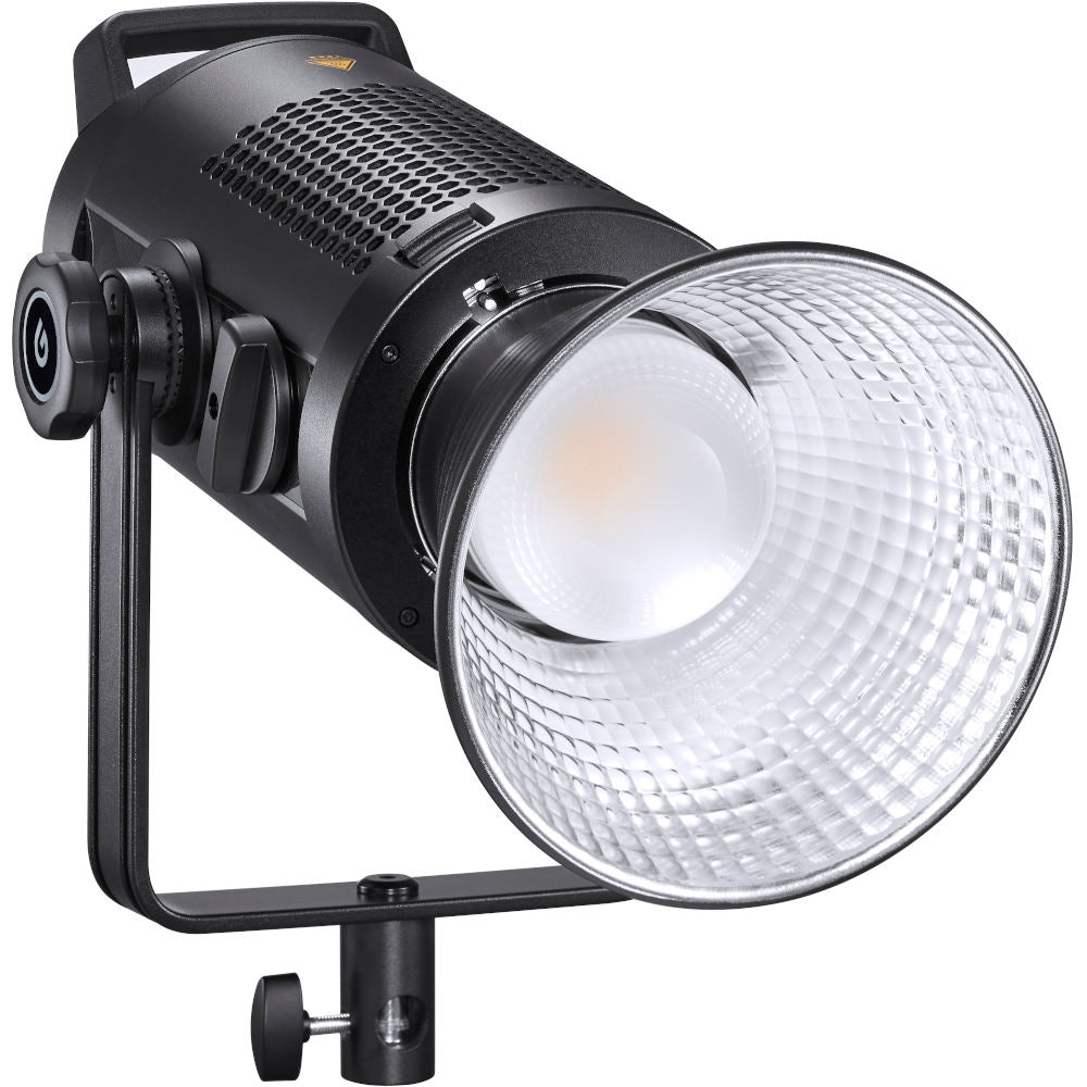 Godox SZ200Bi LED Bi-Coloured light showing the supplied standard reflector.
