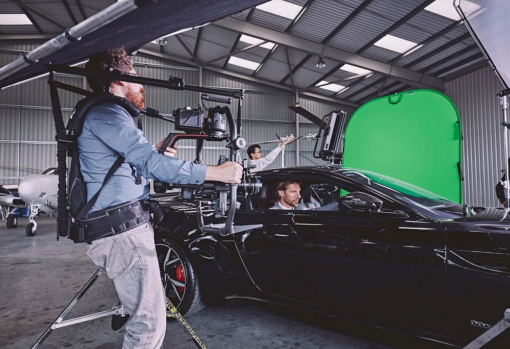 Video process for using the Lastolite reversible background.