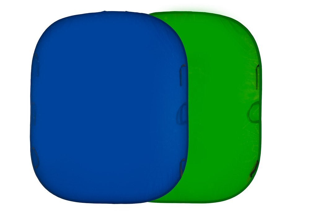 Lastolite Collapsible reversible 1.5x1.8m chromakey blue and green background.