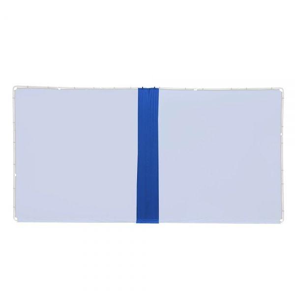 Emphasis on the middle aspect of the Lastolite StudioLink Chromakey blue connection kit.