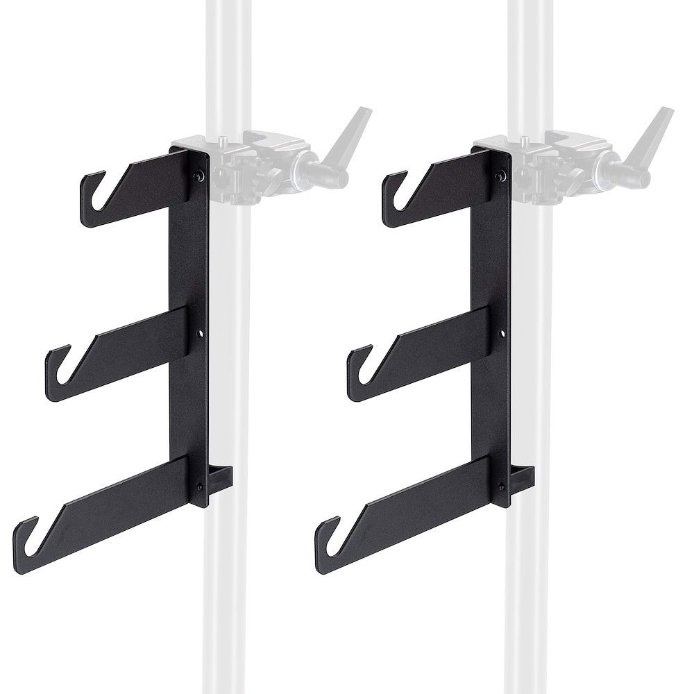 045-ghost 1000 × 1000px Manfrotto B/P triple hook set (background paper holder) for 3x Expan 046 (045) with super clamps and polls ghosted out for illustration purposes