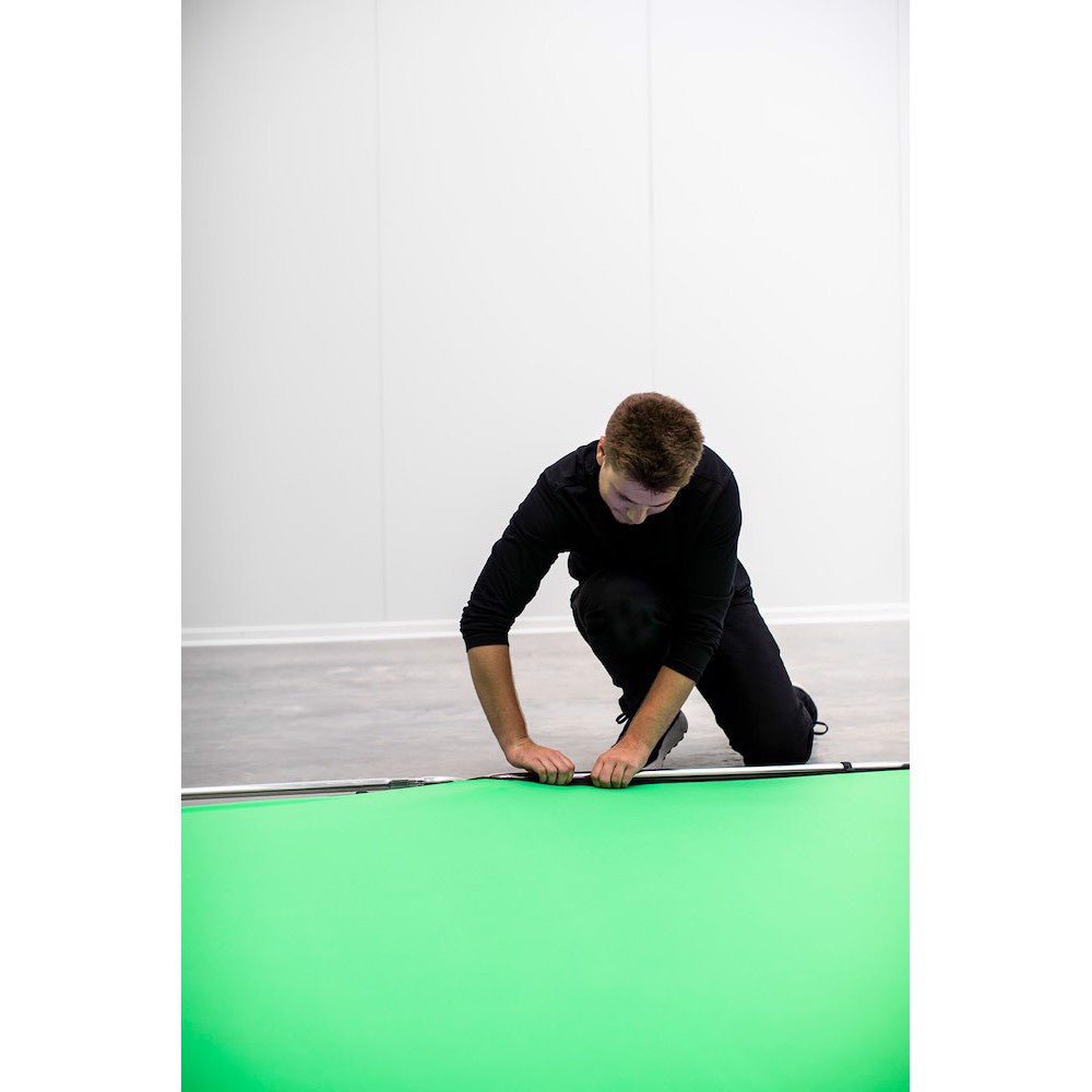 Manfrotto Chroma Key FX Cover Green 4x2.9m (COVER ONLY, frame NOT included) Item being set up.