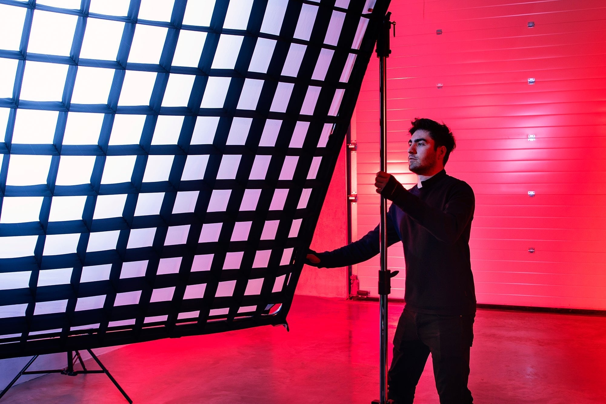 Manfrotto Skylite Rapid DoPchoice 60 Degree SNAPGRID® 3m x 3m being set up