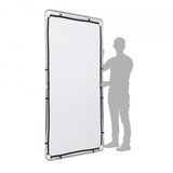 Manfrotto Pro Scrim All In One Kit 1.1x2m Medium with a silhouette to give an idea of scale