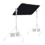 Manfrotto Pro Scrim All In One Kit 1.1x2m Medium held on 2 stnads