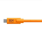 Tether Tools TetherPro USB-C to USB Female Adapter (extender), 15' (4.6m) Orange Cable