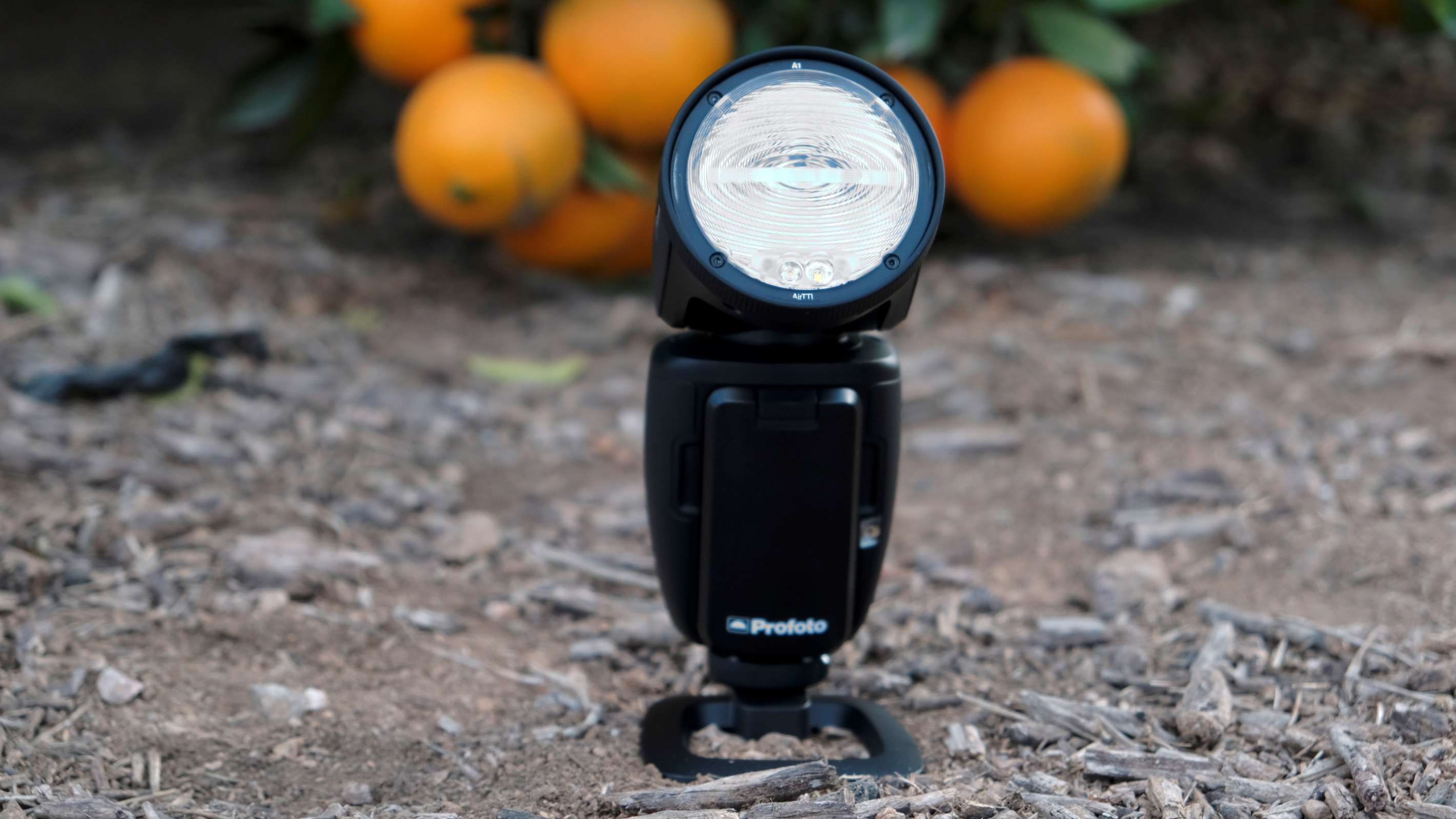 Profoto A Series Flash Stand being utilised with an A1.