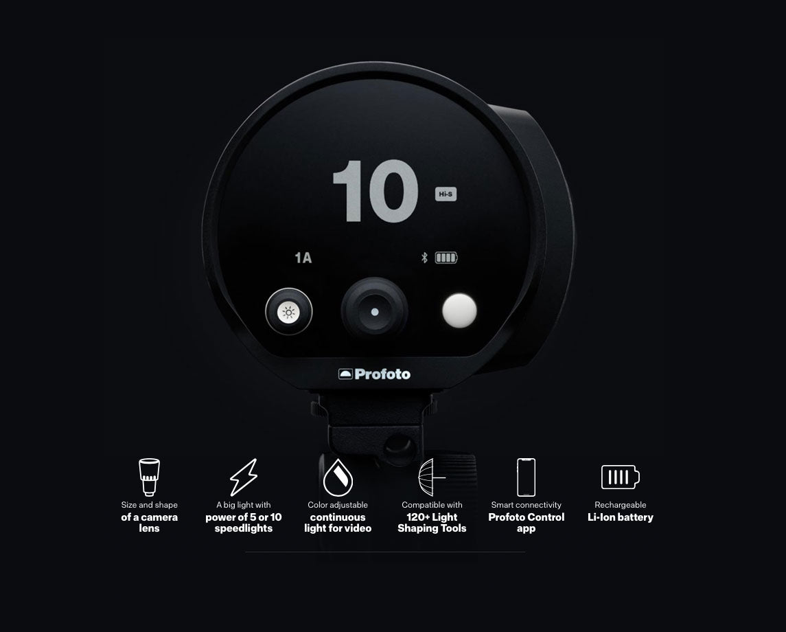 The Profoto B10X key features image.