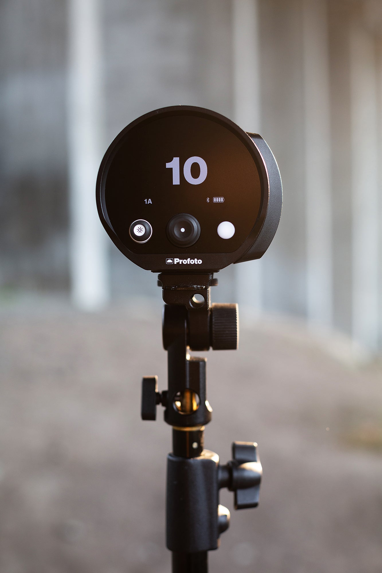 Rear view of the Profoto B10X on a location shoot.