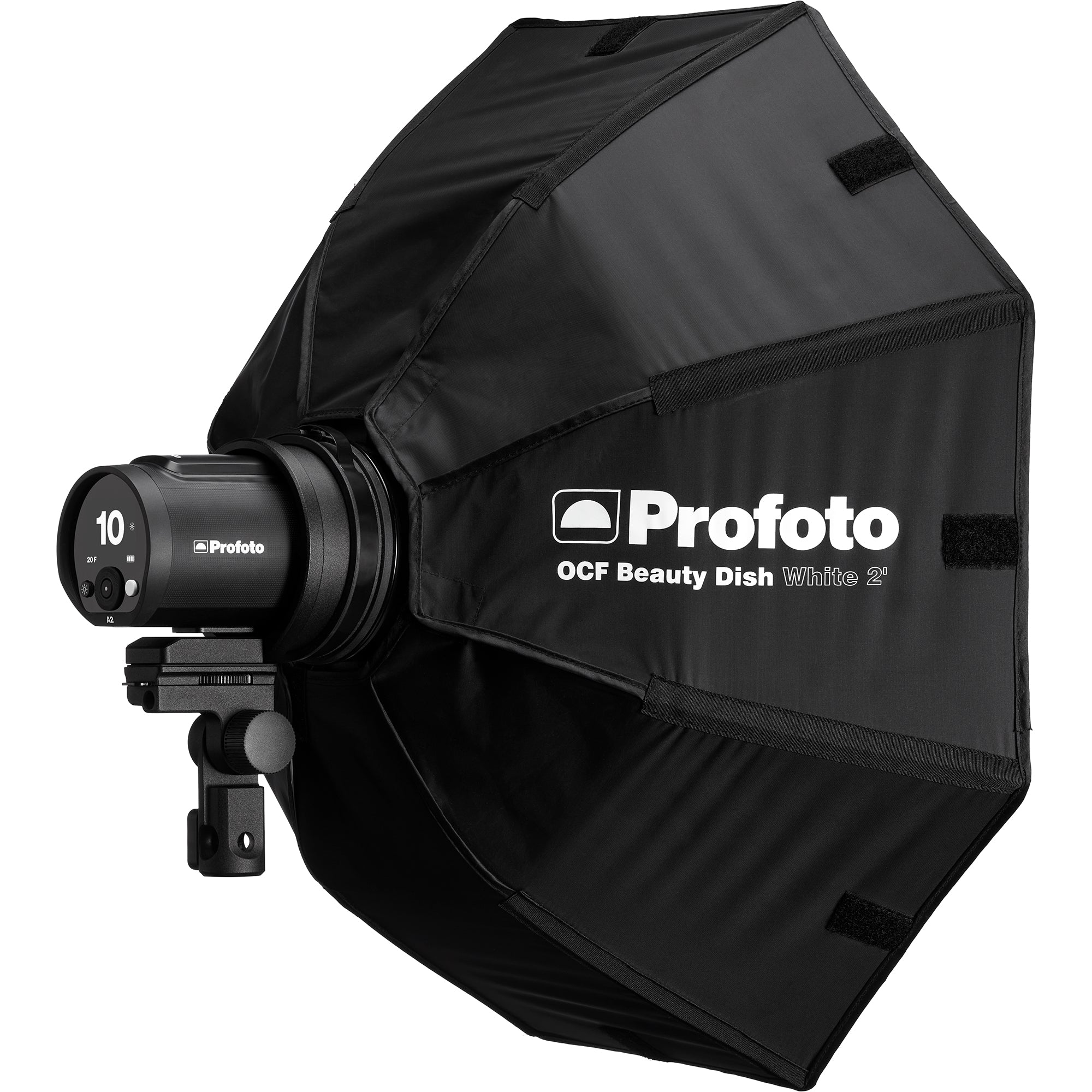 Profoto Clic OCF Adapter II - Compatible with ALL Profoto A-Series flashes. Shown here with a Profoto A2 flash and OCF Beauty Dish.