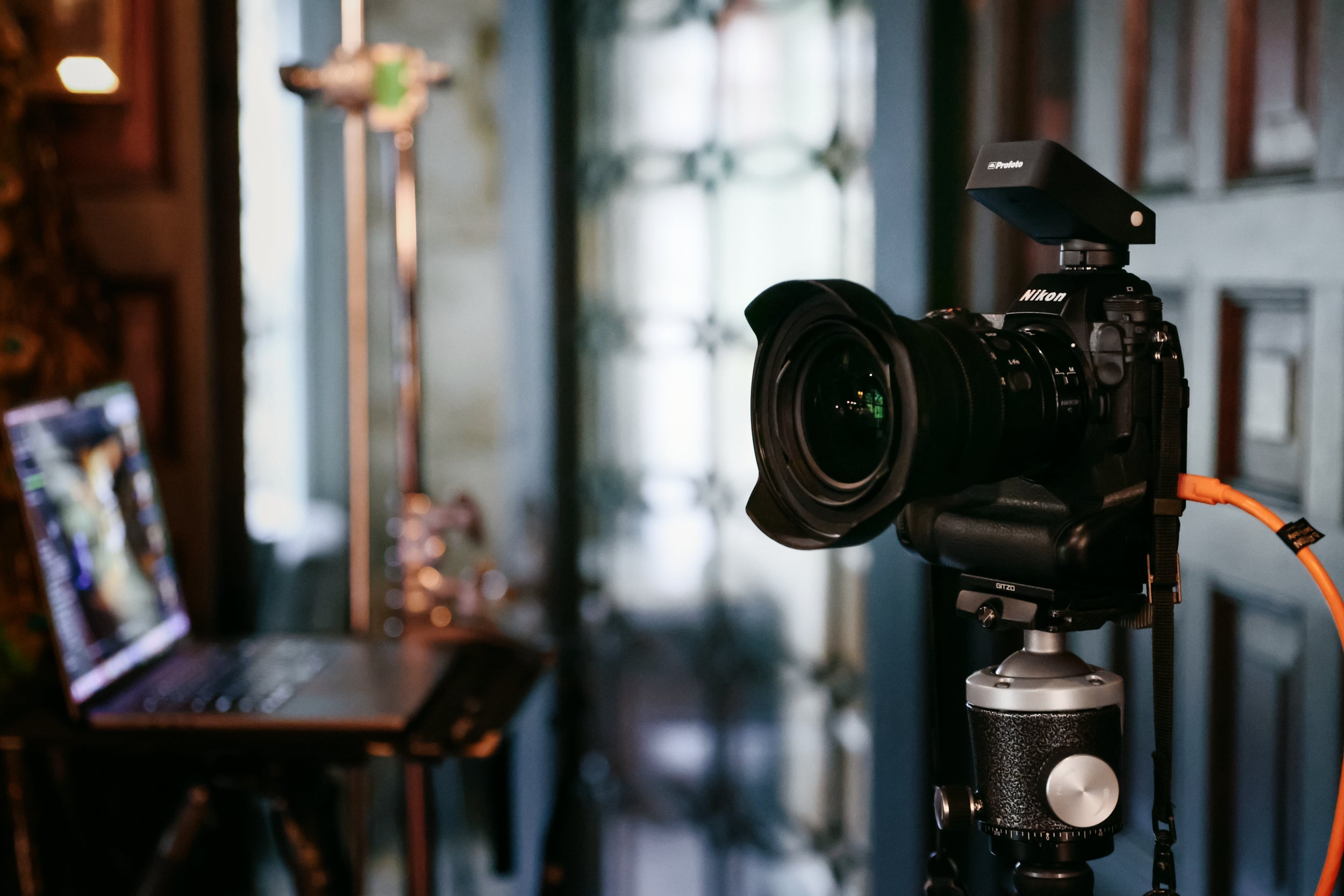 Profoto Connect Pro attached to a camera.