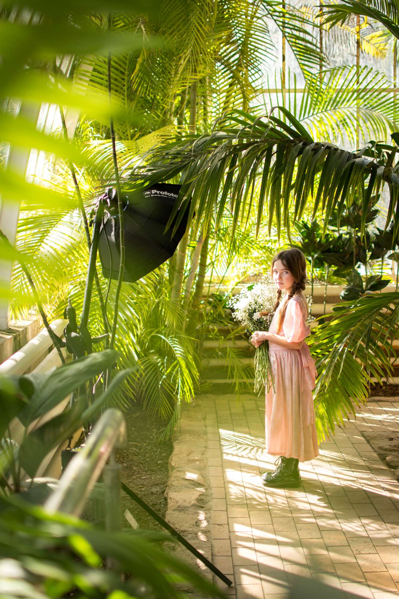 OCF Beauty Dish White 2' being used on a photo shoot