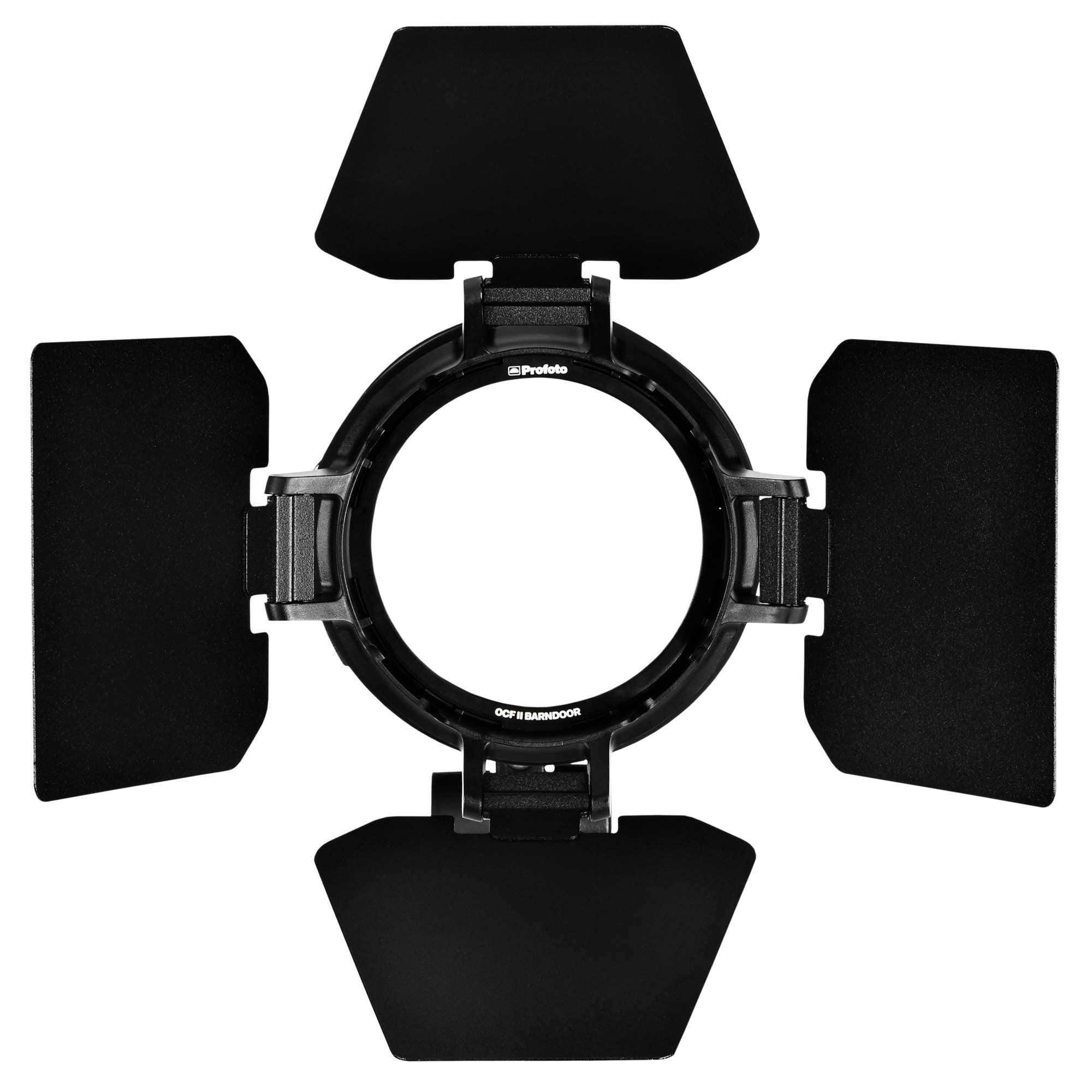 Profoto OCF II Barndoor fully extended for illustration purposes.