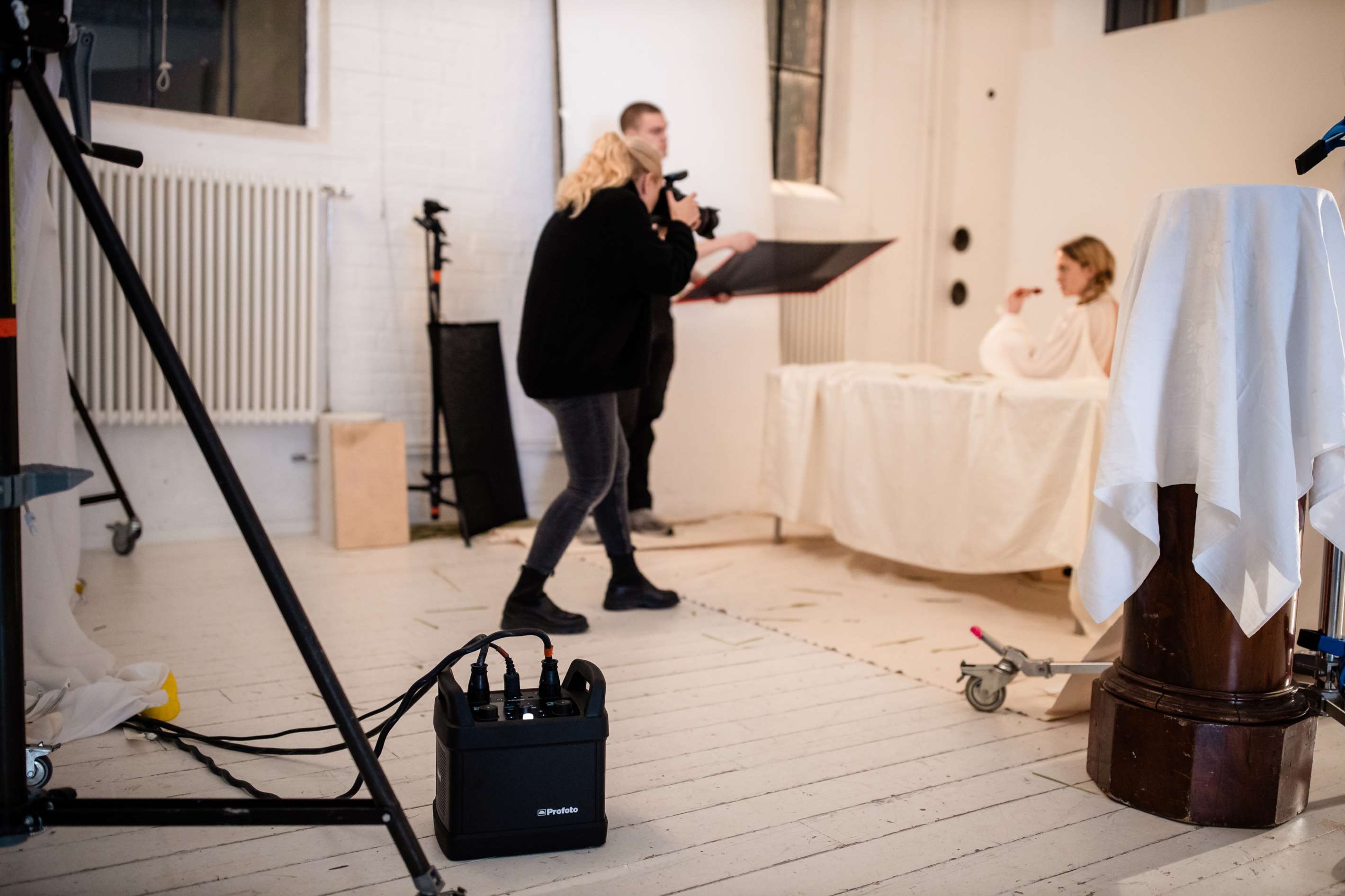 Profoto Pro-11 2400 AirTTL Studio Pack being used on a studio shoot.