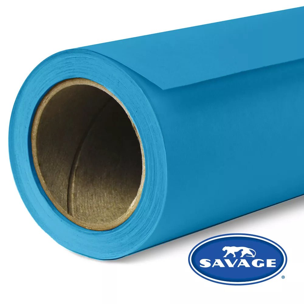 Savage 1.35m Turquoise Blue Seamless Background Paper.