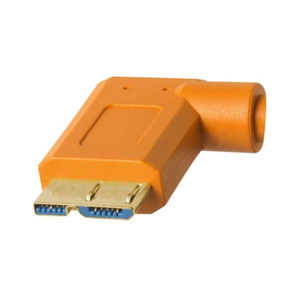 Tether Tools TetherPro USB 3.0 SuperSpeed Male to Micro-B Right Angle 15ft Cable - Orange