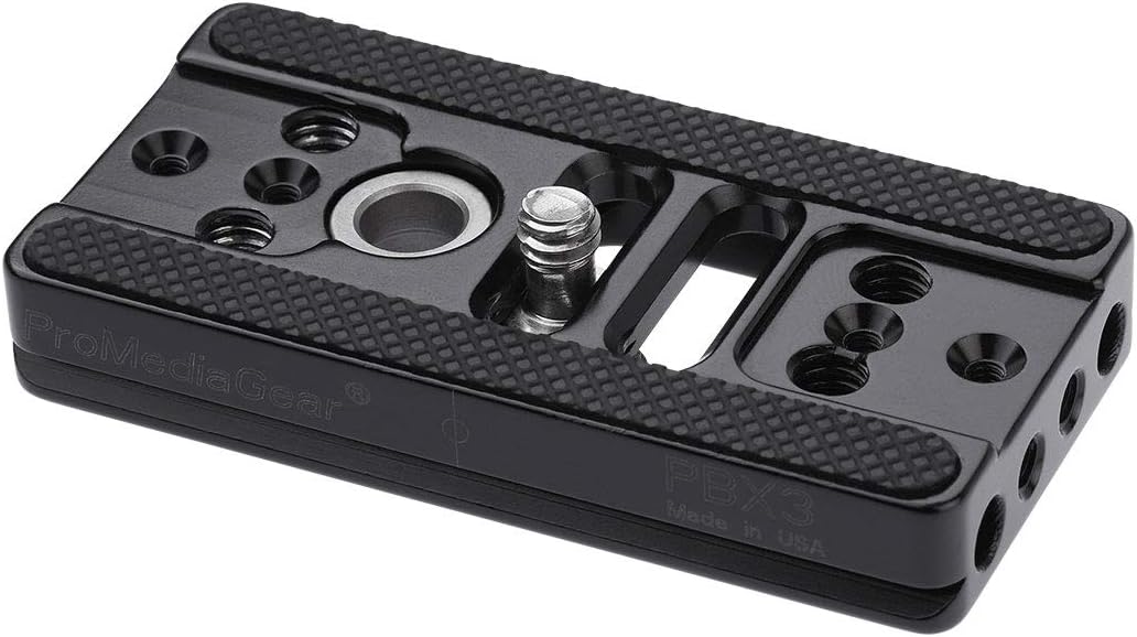 PBX3QD Camera Tripod Plate - Arca Compatible Universal Plate with QD Strap Port