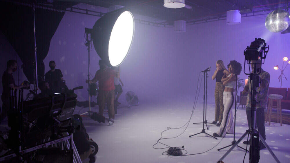 Aputure Light Dome 150 on studio set.