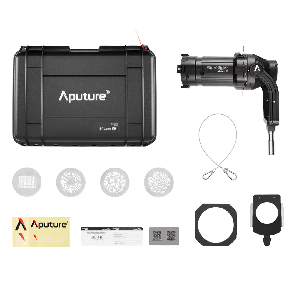 All items included on the Aputure Spotlight Mount II Kits.