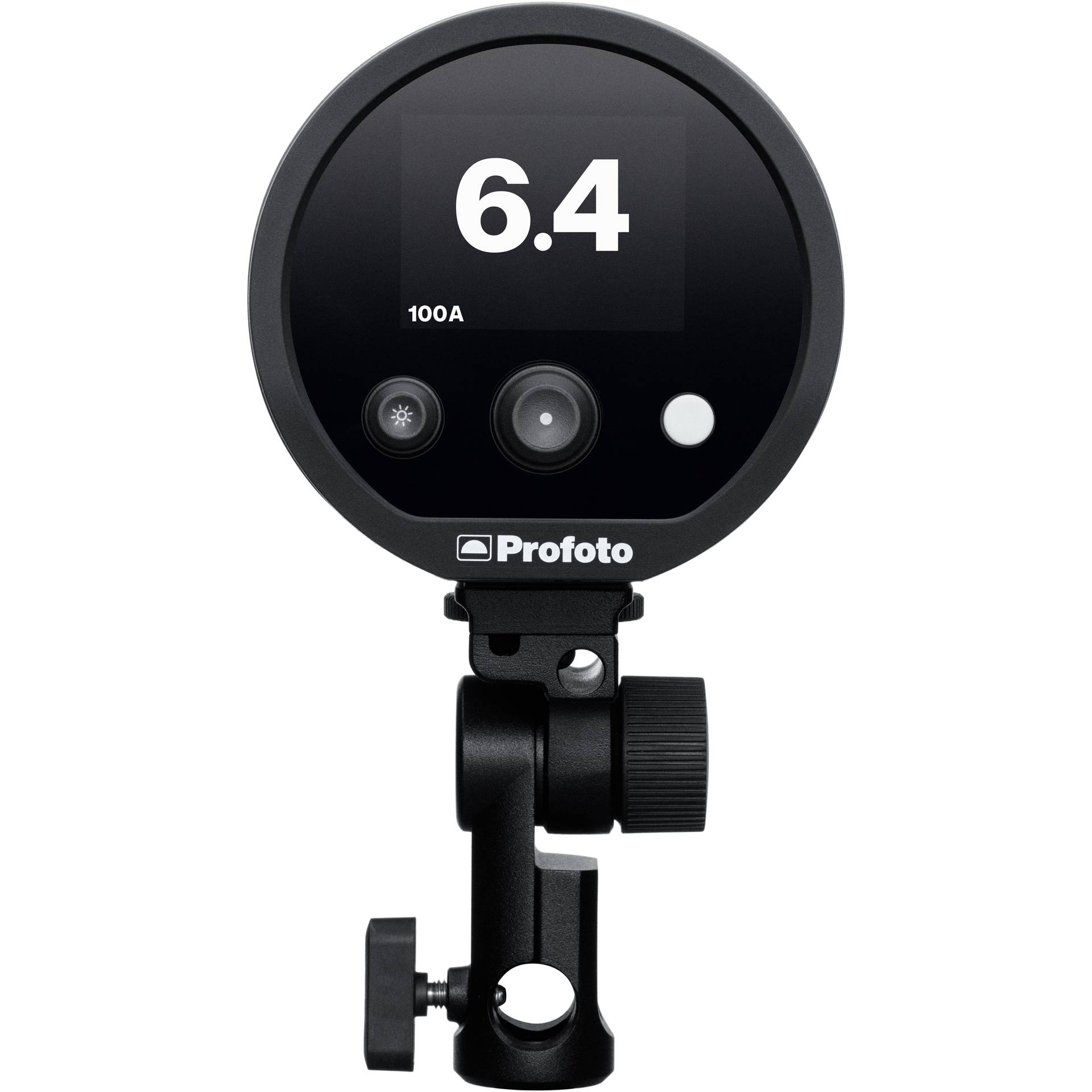 Profoto D30, rear of image showing the doisplay and controls. 