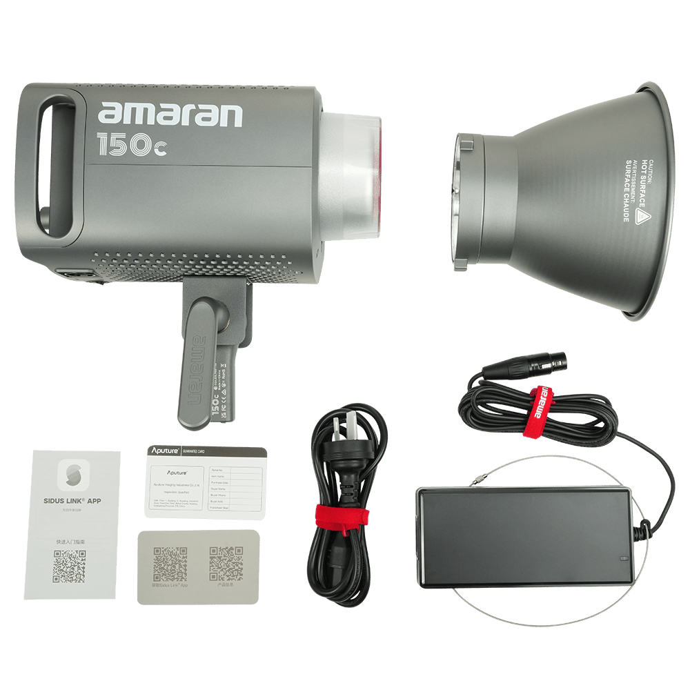 All items included for the Amaran 150c LED CoB Light.