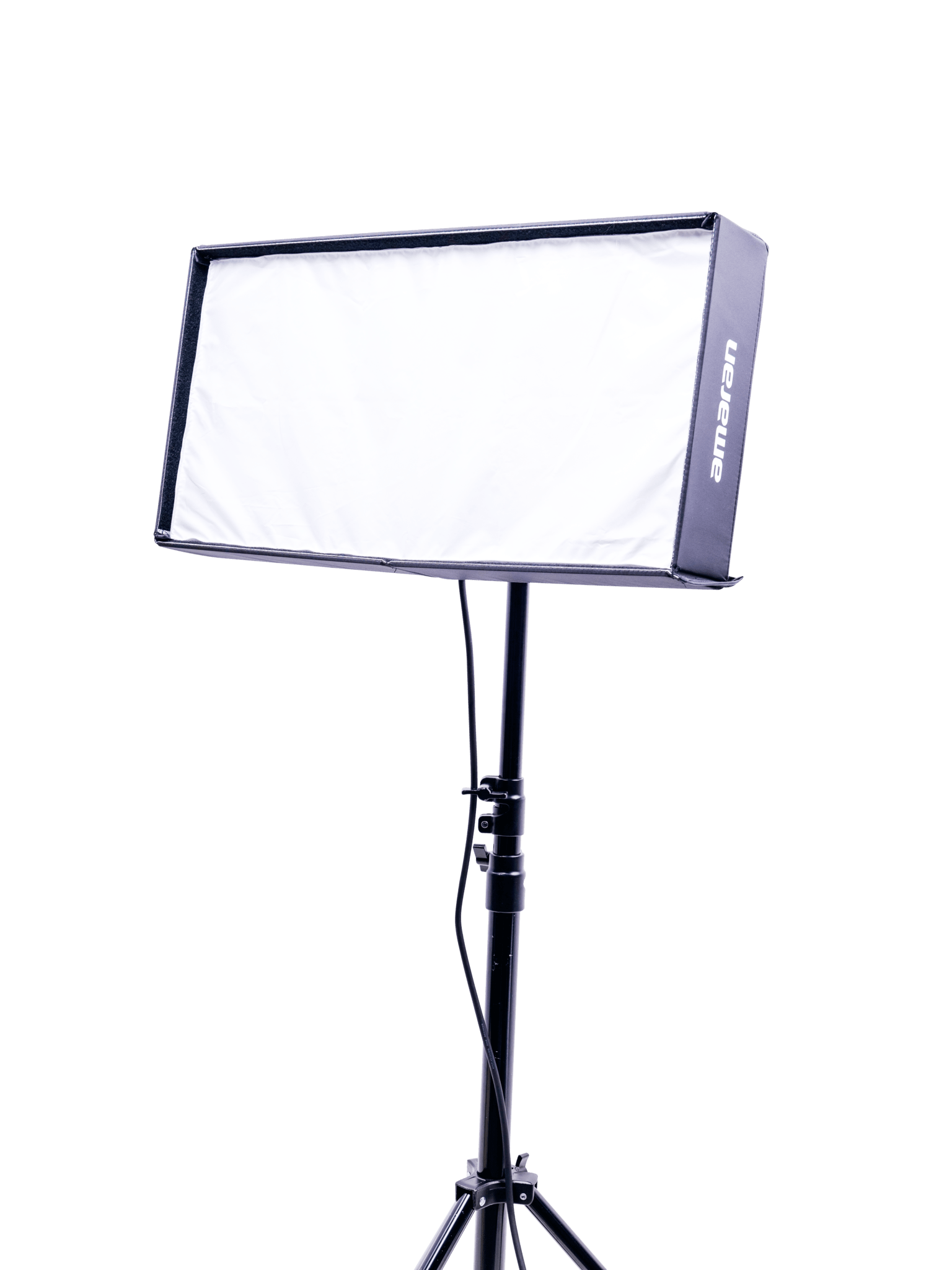 Amaran F21x LED Panel on a stand with a transparent background.