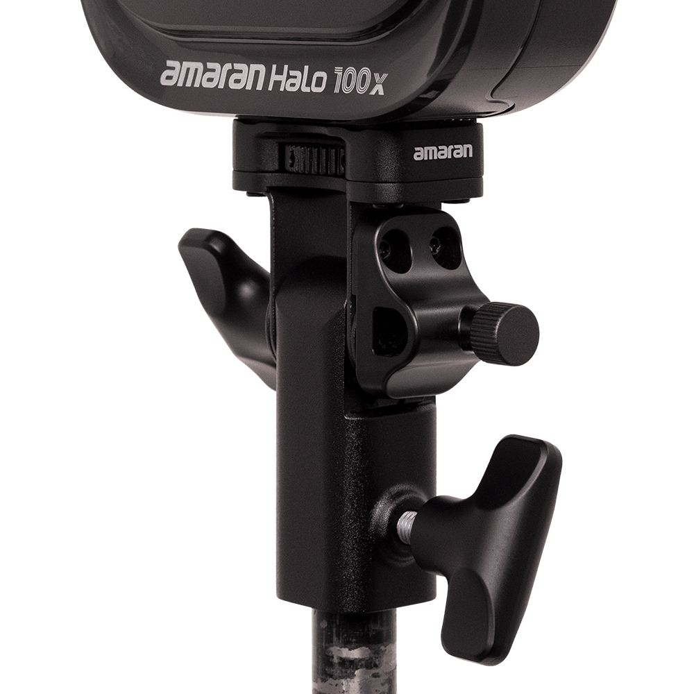 amaran Halo 100x mount shown close-up.