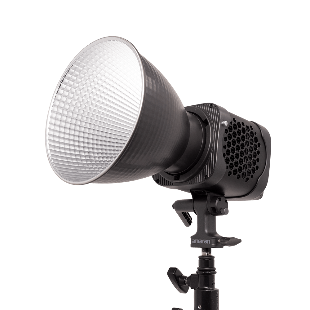 amaran Halo 300x with a reflector on a white background.