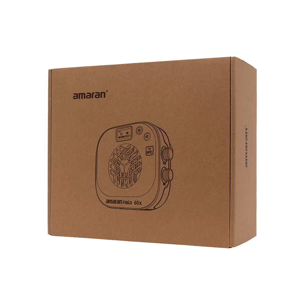 amaran Halo 60x packaging box.