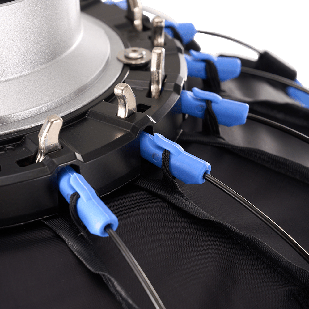 Close-up of the connection part of the amaran Light Dome 60.