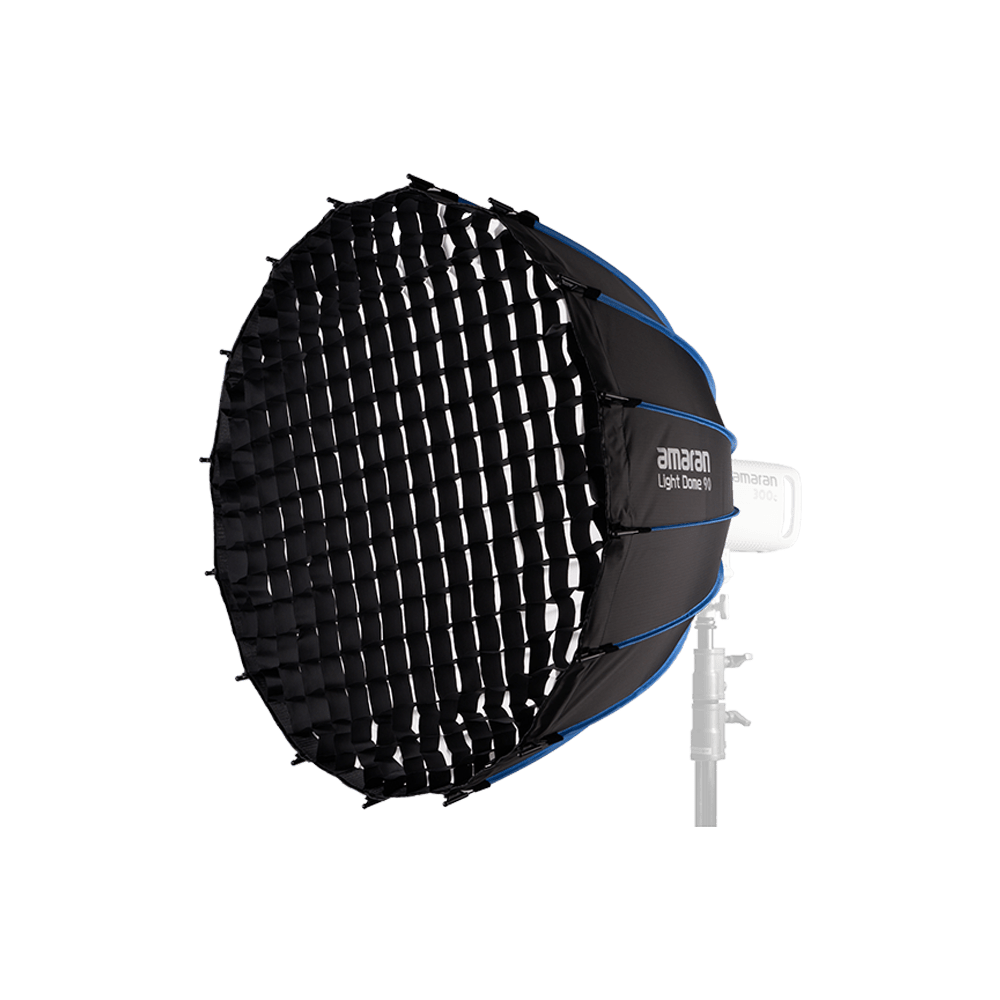 amaran Light Dome 90 with a light control grid.