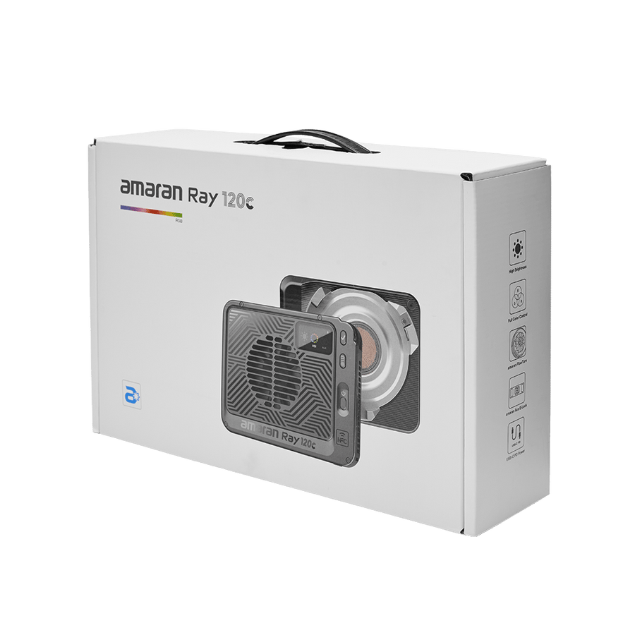 Packaging box for the amaran Ray 120c.