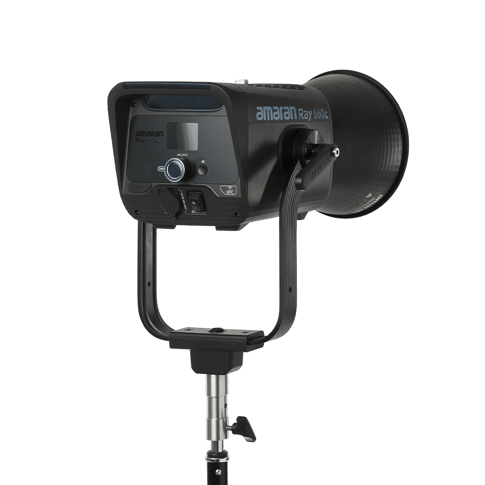 Rear 3/4 view of an amaran Ray 660c LED Light.