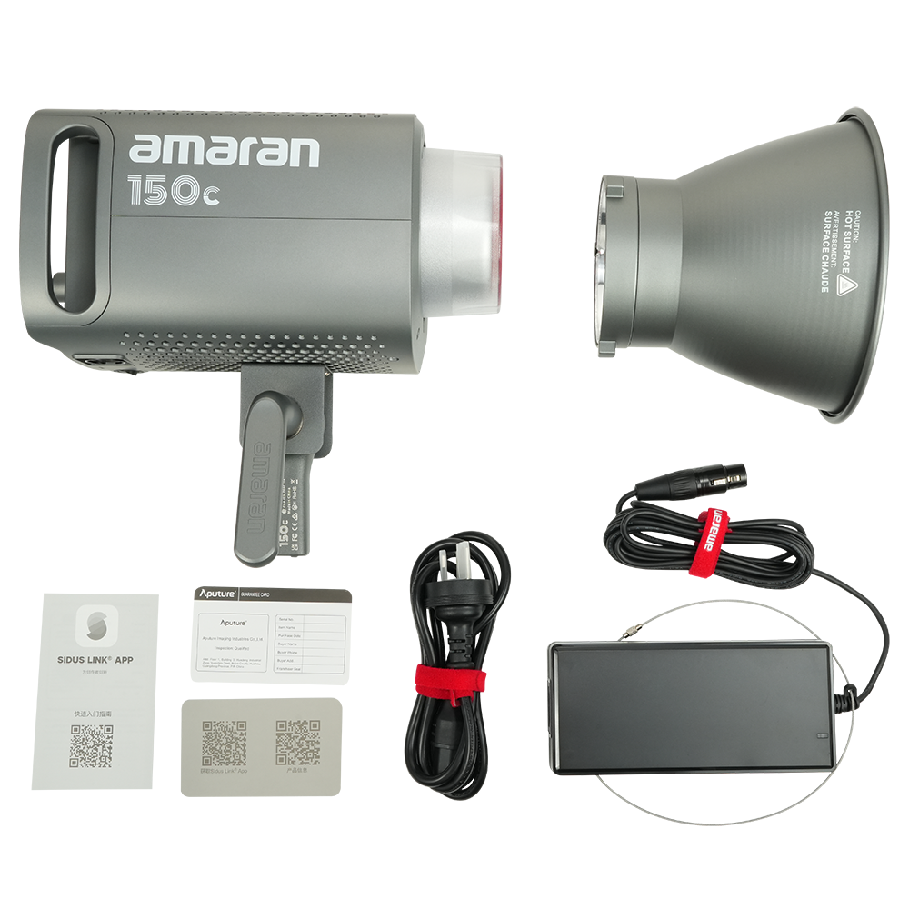 All items included for the Amaran 150c LED CoB Light.